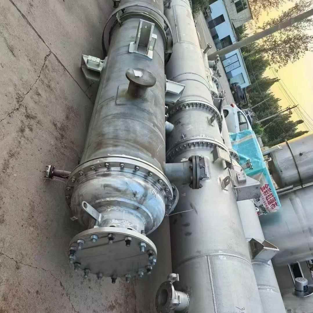 二手德国进口不锈钢列管式冷凝器管板一体缠绕冷凝器