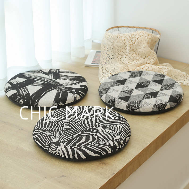 圆形坐垫餐厅卡座吧台圆凳圆椅凳子软包垫子飘窗百搭透气海绵垫子