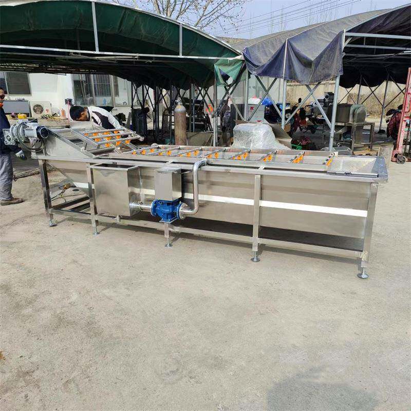 黄桃罐头果汁前端水果清洗机裕邦大型商用果蔬提升清洗风干设备