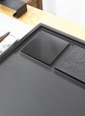 天然乌金石石客茶盘家用39302整中式简约厅石盘头茶海黑金块石茶