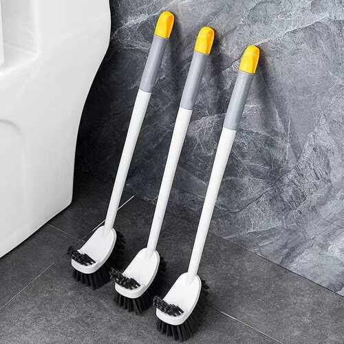Long-handled toilet brush for hard-to-reach corners, bathroo