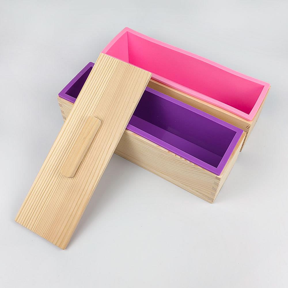 长方形木盒+1200ml吐司模具 手工香皂模 蛋糕吐司面包 DIY模具