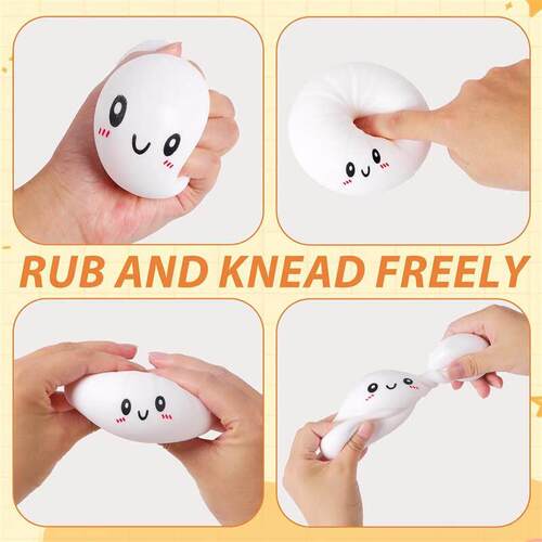 2pcs big emoji Squishy Dumpling Stress Balls Squeeze Dough