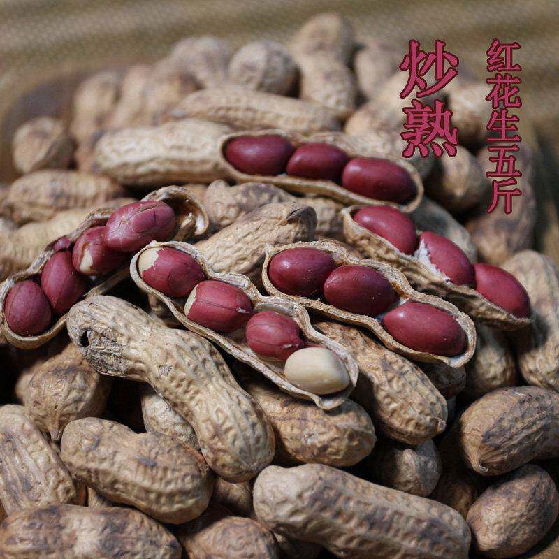 新货24年新货炒熟带壳红花生 东北特产农家自产红衣小花生原味散