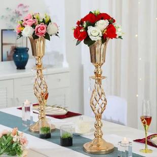 饰假花花架客厅工 星选轻奢婚庆道具布置花器餐桌花瓶酒店餐厅装