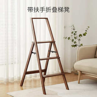 多功能三步两用2v06折叠爬梯梯换鞋家用实木梯凳凳子登高加厚台阶