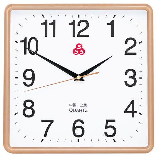 钟表挂钟客厅方形石英钟时尚时钟挂墙静音挂表卧室现代简约家用