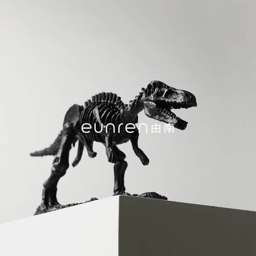 南艺现代简约LUY创意仿真恐龙化石骨展架树脂工品家居示柜陈列由