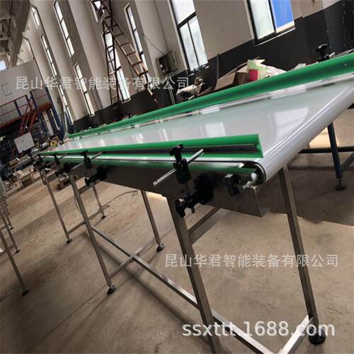 光滑织物皮带输送线带挡板爬坡皮带转弯皮带冷却食品级皮带线