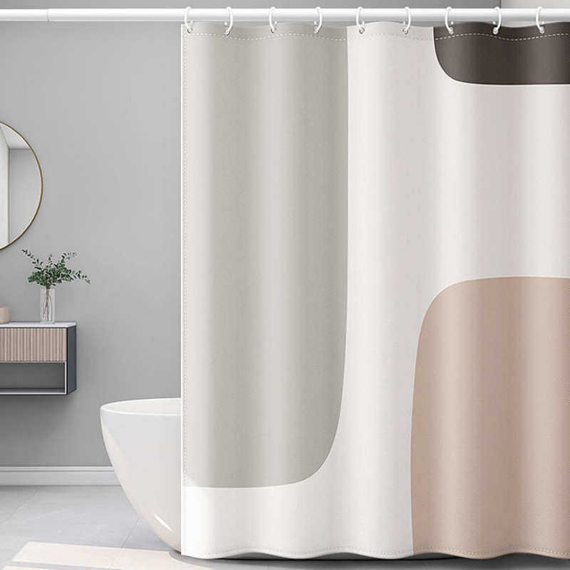 加厚浴帘布套装免打孔防水挂帘洗澡隔水浴室帘隔断卫生间窗帘门帘,家庭/个人清洁工具,浴帘,淘宝优惠券,粉丝福利购,淘宝优惠卷