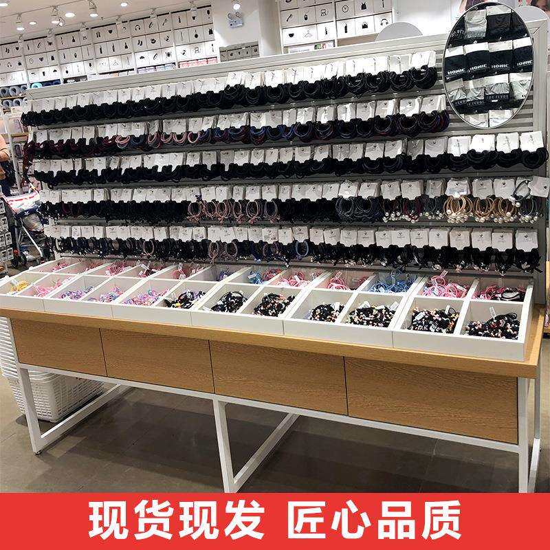 名创精品店小饰品挂钩货架 十元店耳钉耳环中岛双面首饰柜展示架