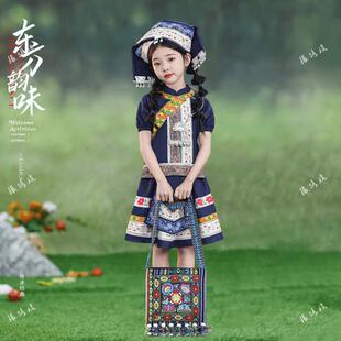 正品新款童少数族服装景颇族出服男女童舞演台舞蹈儿服合唱服表演