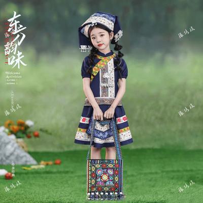 高档款新儿童少数民族服装景颇族演出服男女童表舞台舞蹈合服唱服