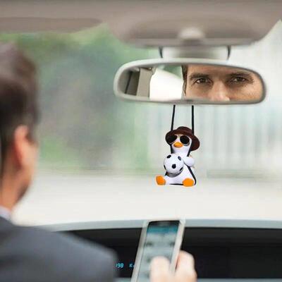 Duck Swing Car Ornament Sunglasses Duck Car Pendant Swing