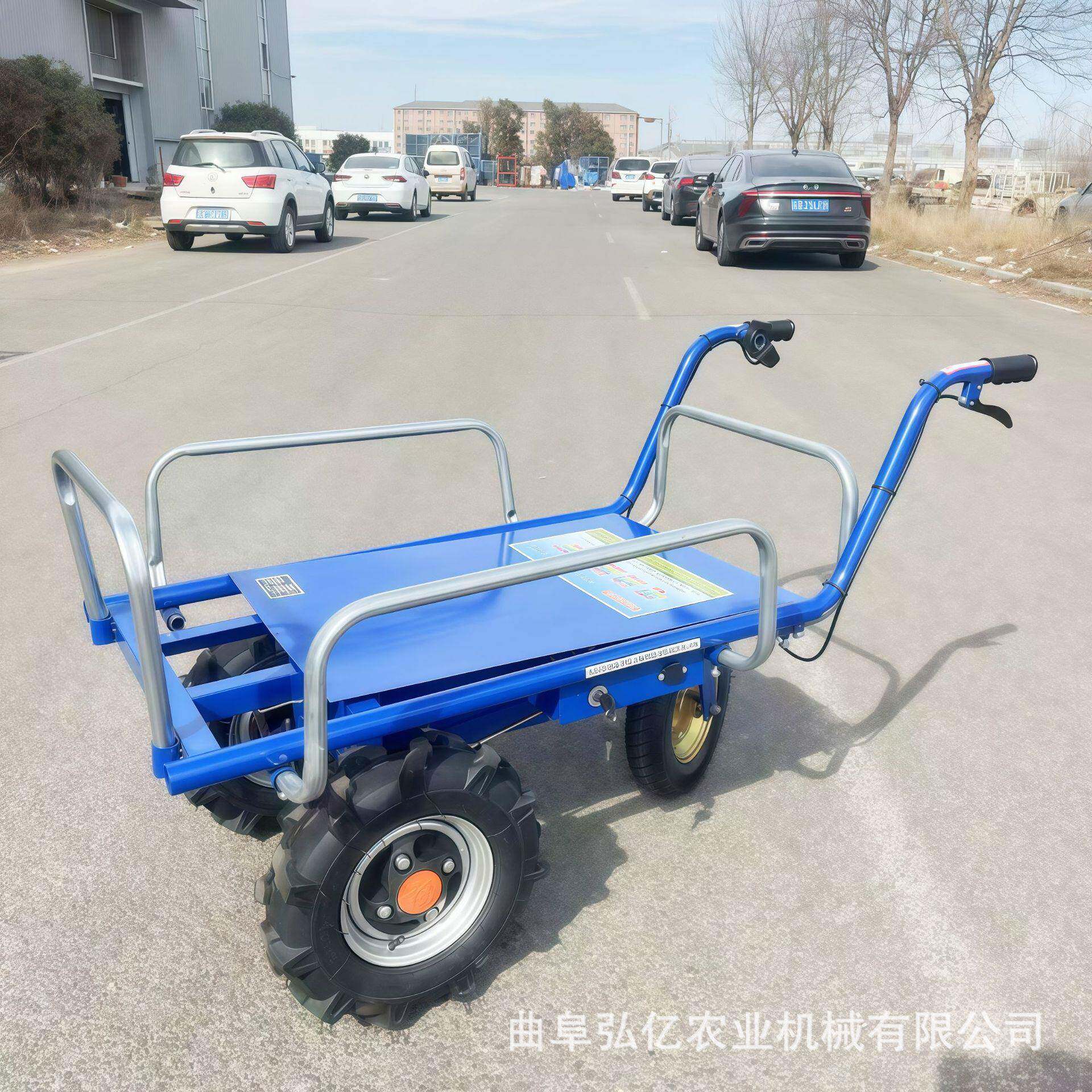 48家用粮运输平板车山地陵爬坡鸡公车2丘2食0PBD0瓦V工地搬砖上料