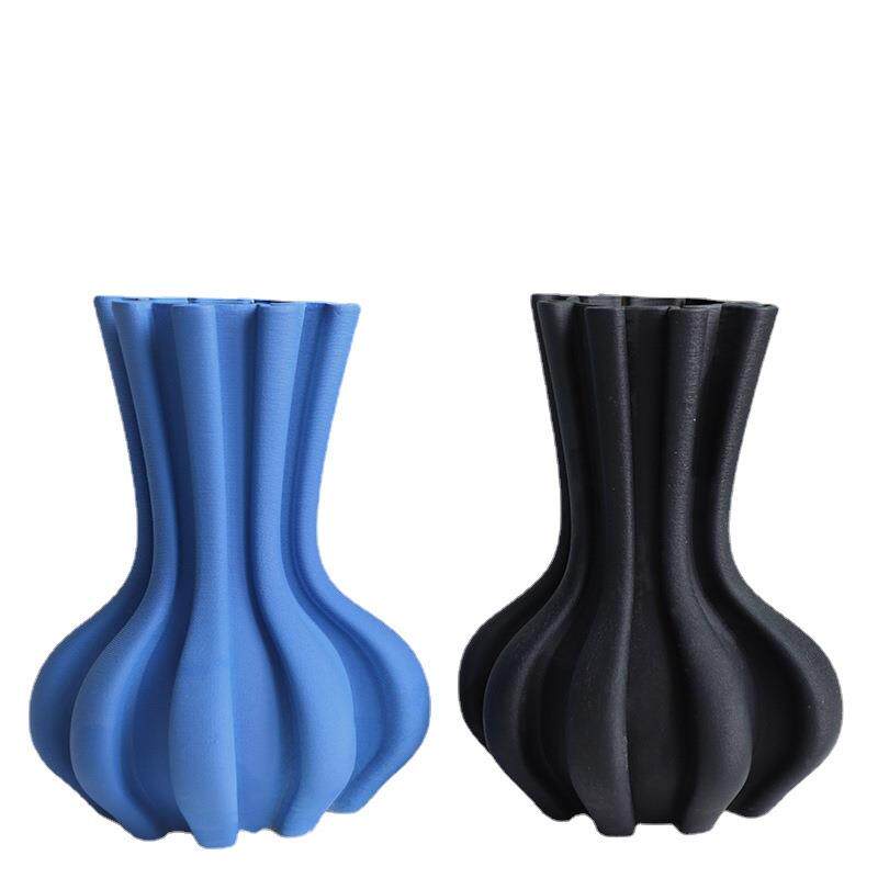 3D打印白色简约现代陶瓷工艺品创意插花器花瓶摆件家居软装饰品