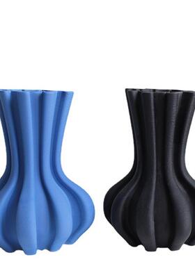 3D打印白色简约现代陶瓷工艺品创意插花器花瓶摆件家居软装饰品