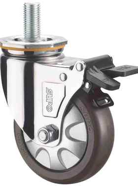 SUPO向荣动力4寸中重型TP定R静音工业向脚轮C05S-04-100C05S-04--