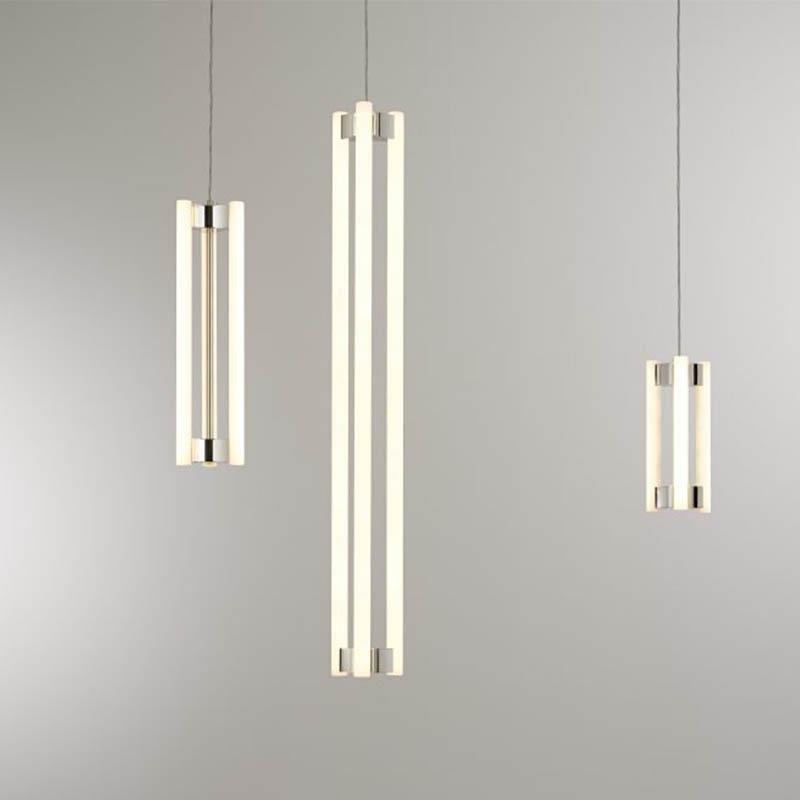 后现代轻奢长条吊灯三角LED金属灯卧室床头灯餐厅客厅设计师吊灯