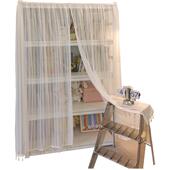 V3FP褶皱魔术贴防尘帘衣柜遮挡帘书柜书架鞋 柜帘子橱柜柜子简约门