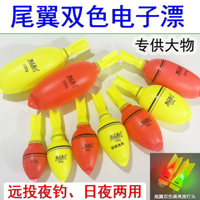 尾翼双色电子大肚远投抛竿浮漂