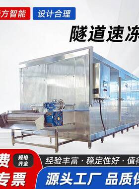 全新升级隧道速冻机噪音更低运行平稳车间生产环境更舒适
