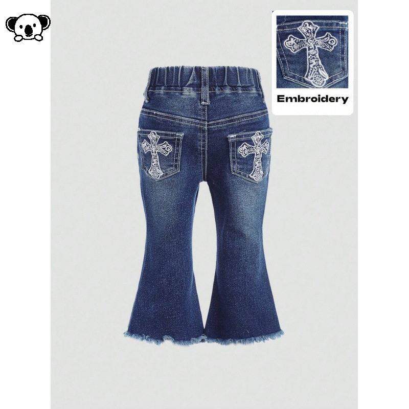 G 43551 Girl Vintage Denim Pants Flare喇叭裤牛仔裤