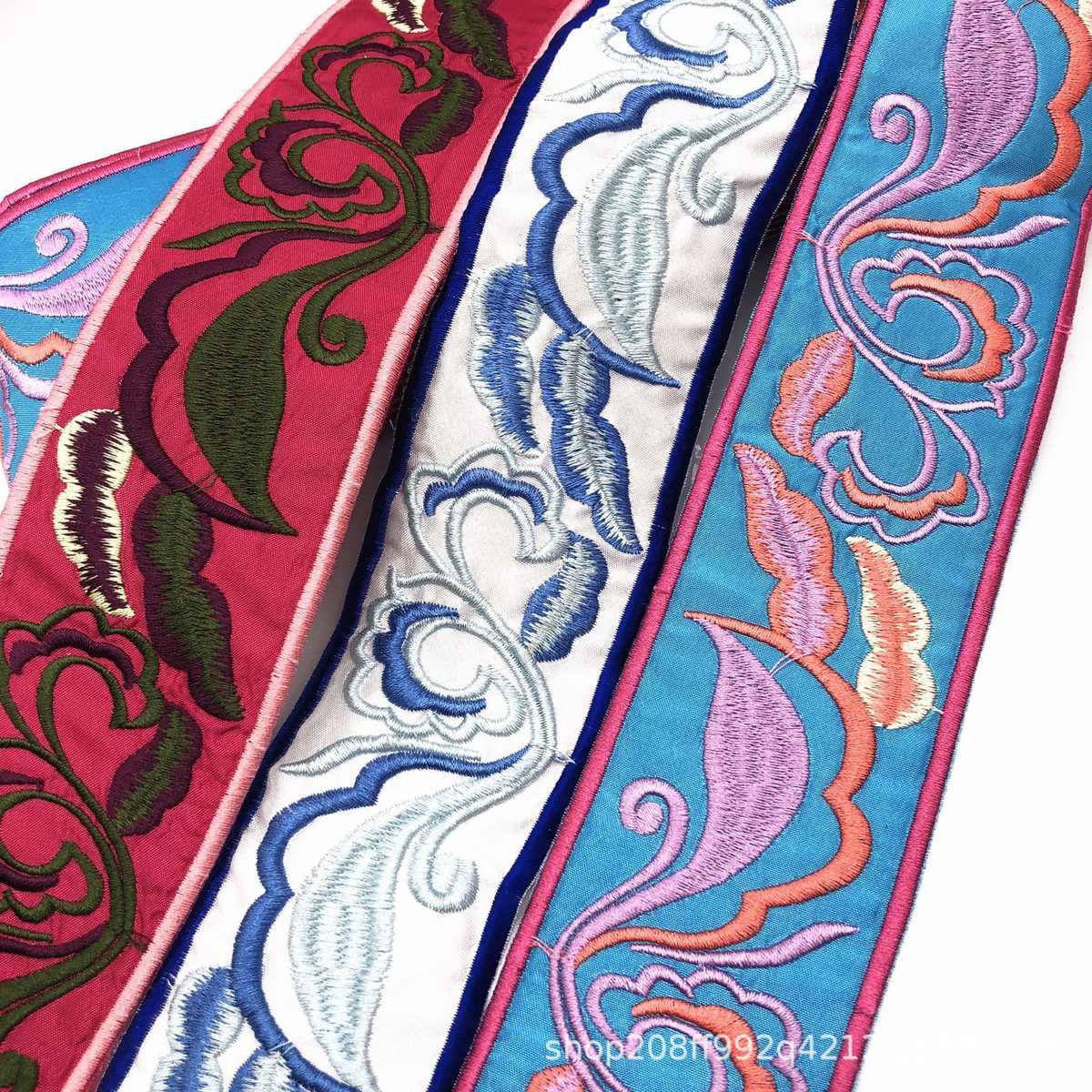 民族风提花带 彩色刺绣花边服装服饰辅料绣花条码 厂家批发