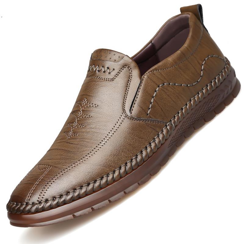 正品皮鞋牛男2025新款鞋软皮男筋鞋商务休闲鞋牛底豆豆春夏透气爸