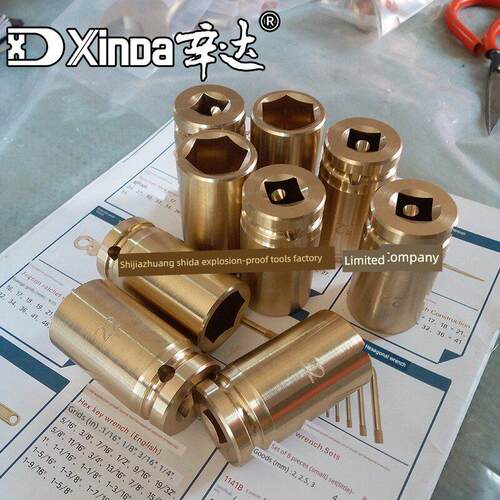 防爆加长机动套筒1/2寸方 22mm 24mm 19mm 铜制套筒全长78mm