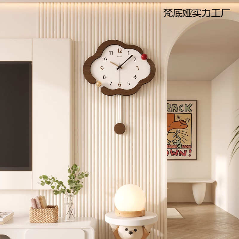 云朵钟表挂钟客厅现代简约时尚挂表家用静音创意时钟挂墙