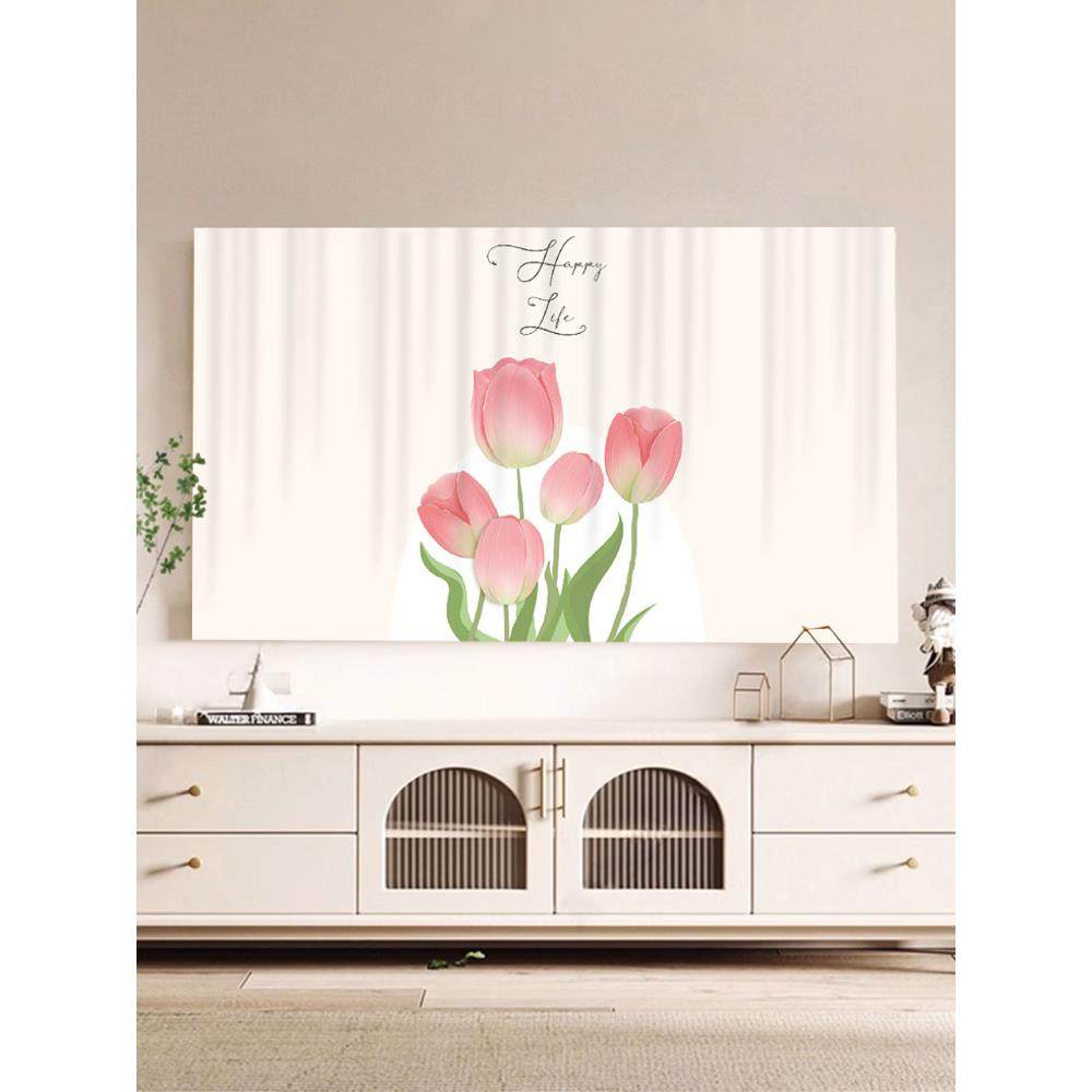 电视机罩防尘罩65英寸55寸现代简约家用挂式液晶显示器盖布遮灰布,居家布艺,电视机罩,淘宝优惠券,粉丝福利购,淘宝优惠卷