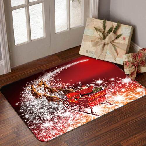 Nordic carpet Christmas carpet Santa Claus carpet floor mat