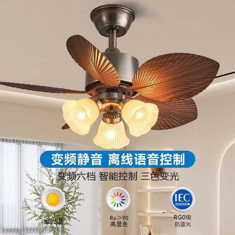 法式中古风卧室复吊古扇灯式新中青古铜拉丝书餐无品牌/厅吸顶电