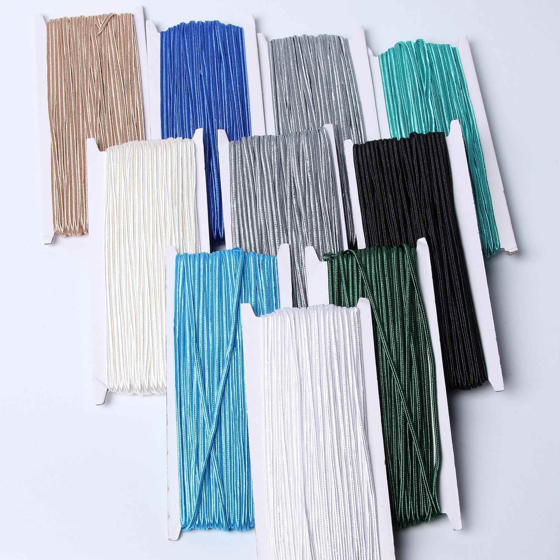 直供各种辅料涤纶绳凹带现货坑绳蛇腹带60多种颜色