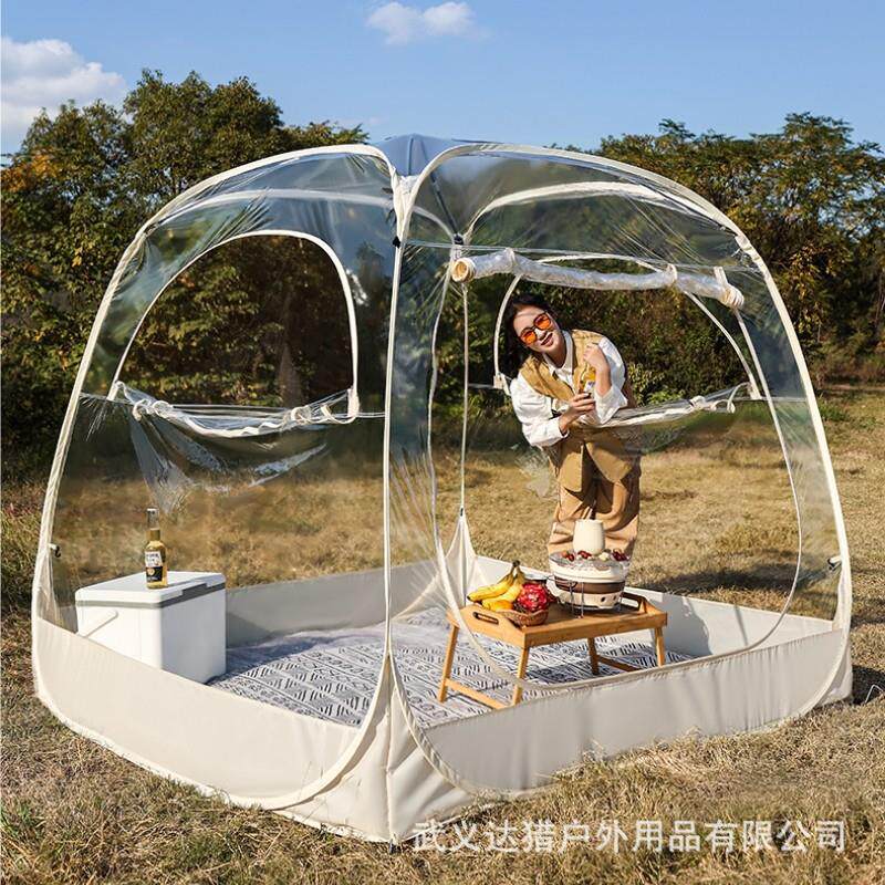 网红泡泡屋折叠便携露营帐篷户外加厚防雨野营帐篷透明星空帐蓬