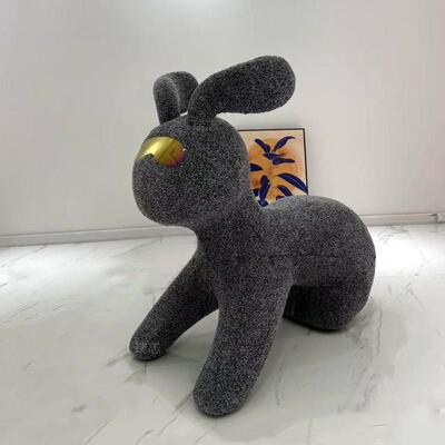 飞儿闲OXS童座骑定型棉兔网红设计师沙发椅创意玩具椅动物型造休