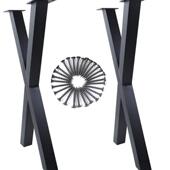 创意铁艺桌腿桌子腿X型桌腿架厅桌时尚 桌脚书桌支架餐餐台餐五金