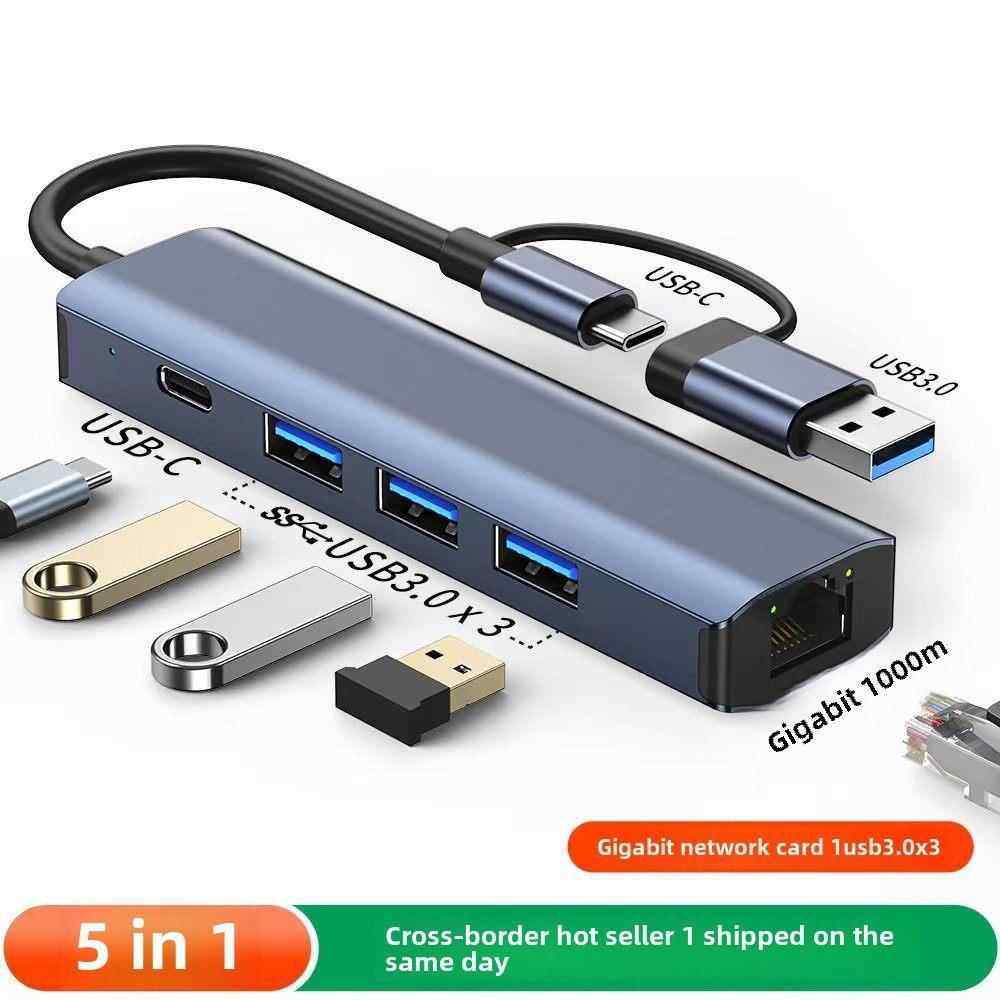 跨境网口3.0转换器rj45有线网卡typec转电脑网线usb千兆网卡,网络设备/网络相关,网卡,淘宝优惠券,粉丝福利购,淘宝优惠卷