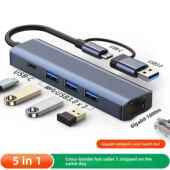 跨境网口3.0转换器rj45有线网卡typec转电脑网线usb千兆网卡