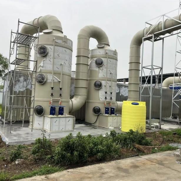 化工厂污水池臭气治理系统玻璃钢生物除臭设备鹏翔浩宇