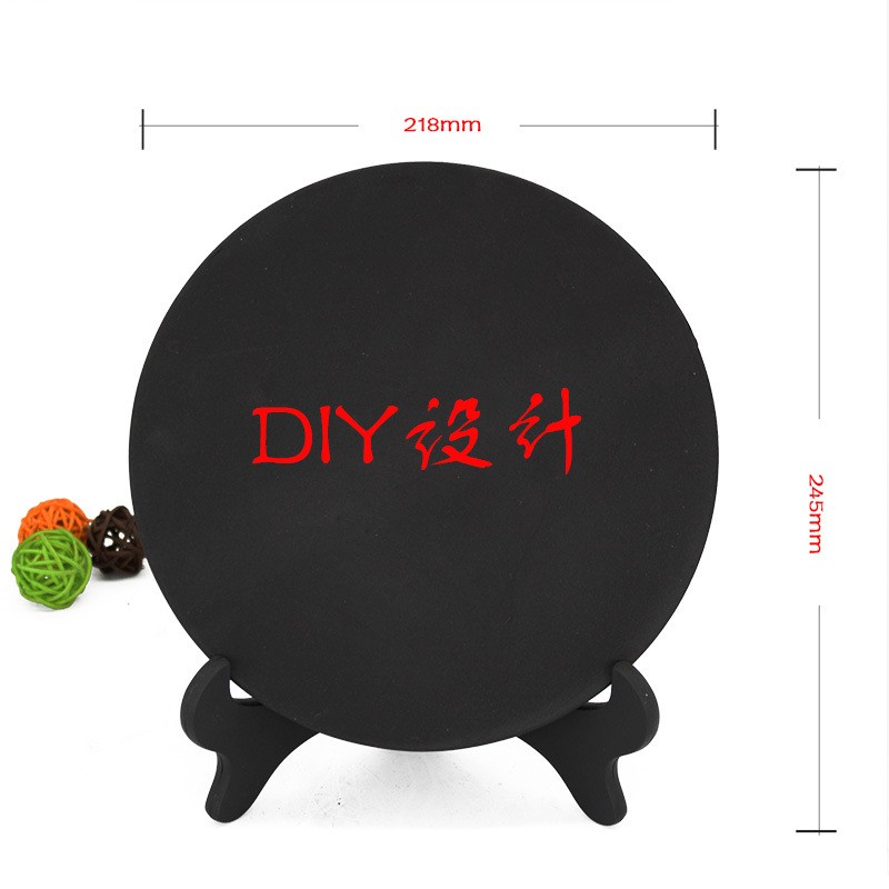 炭雕圆盘掐丝沙画DIY底板材画板纯平面景泰蓝材料工艺品装饰摆件