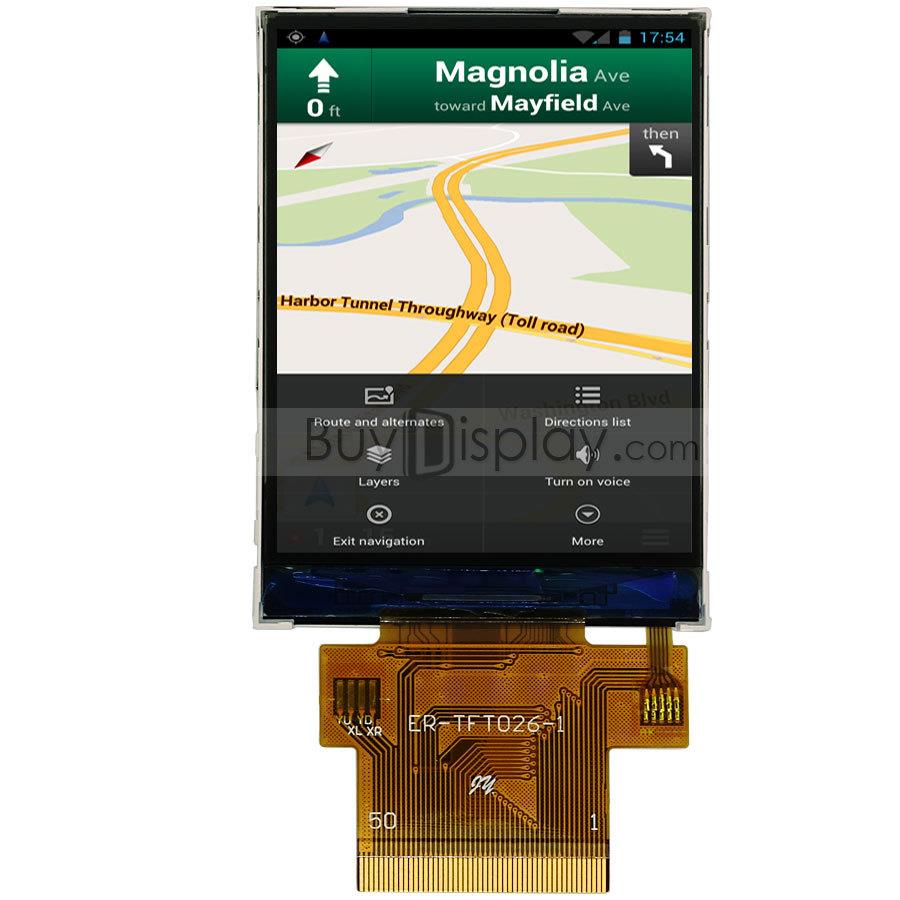 2.6寸TFT LCD彩色液晶显示模块/240x320点阵彩屏模组/并串口