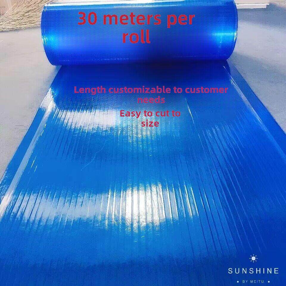 蓝色玻璃钢遮阳板阳台防雨板遮阳板遮阳篷停车棚玻璃钢树脂板