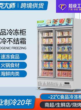巴克大师冷冻展示柜商用急冻柜超市冷藏柜食品低温柜风冷立式冰柜