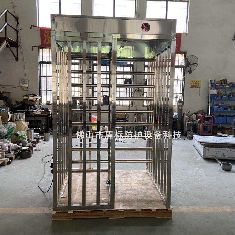 监狱小区工厂进出刷卡门禁人行道匝不锈钢全高电动双向旋转闸门
