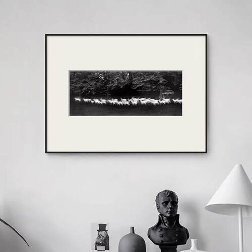 现代抽象黑白摄影作品装饰画小众卡纸艺术客厅挂画餐厅酒店壁画