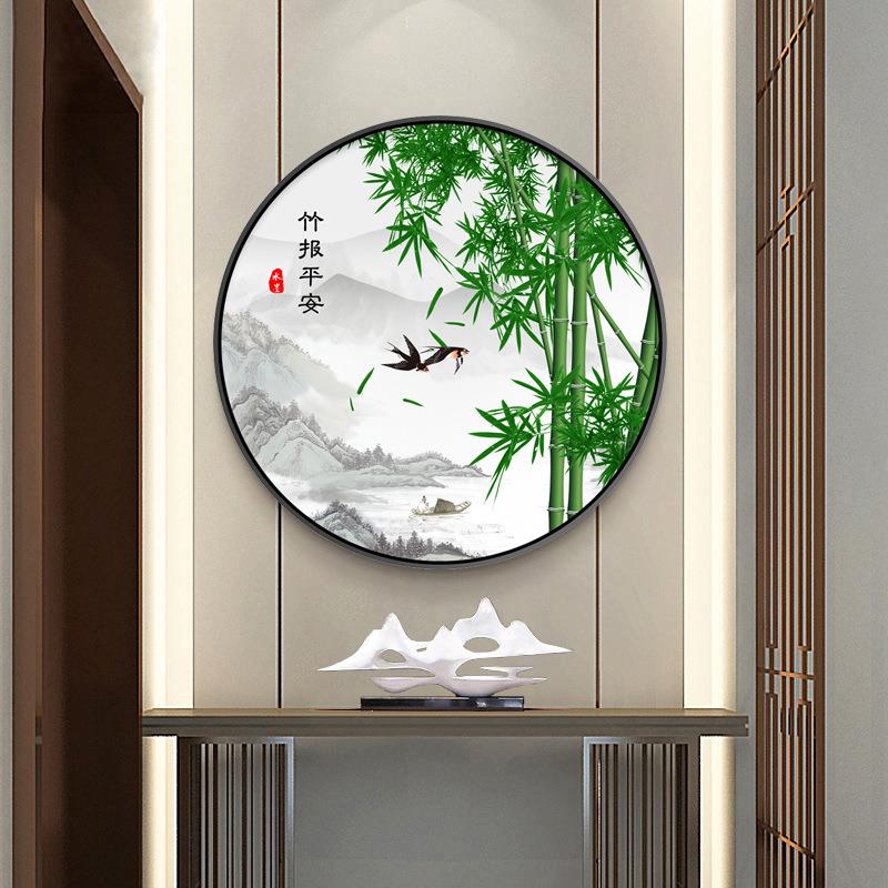 BK9K竹报平安十字绣2022新款小幅线绣客厅家用书房简单自己绣