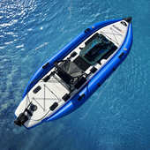 钓鱼脚踏系统pvc带皮划艇脚踏皮艇皮艇冲浪板脚踏充气加宽