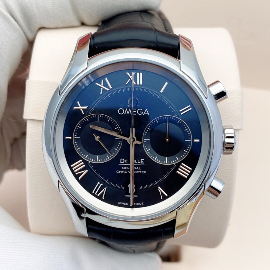 公价5.76万98新欧米茄黑盘碟飞系列腕表全自动机械男士手表42mm